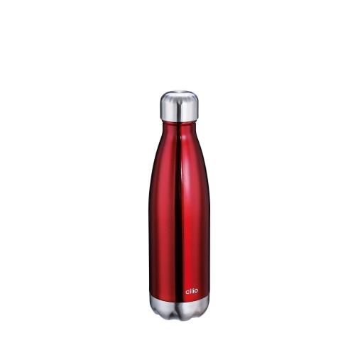 Butelka termiczna, stalowa czerwona, 500 ml