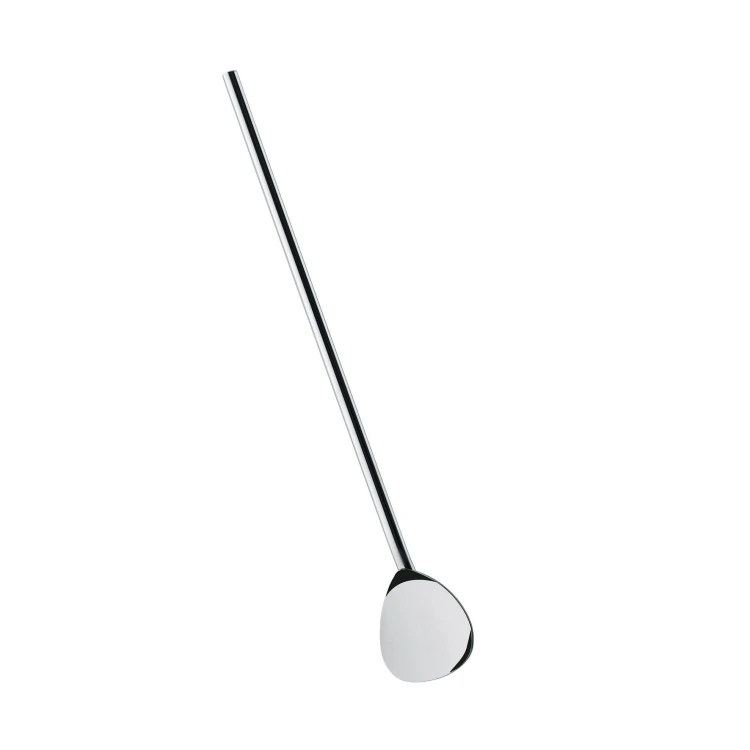 Łyżeczki koktajlowe ze słomką, 6 szt., 19,5 cm, stal nierdzewna