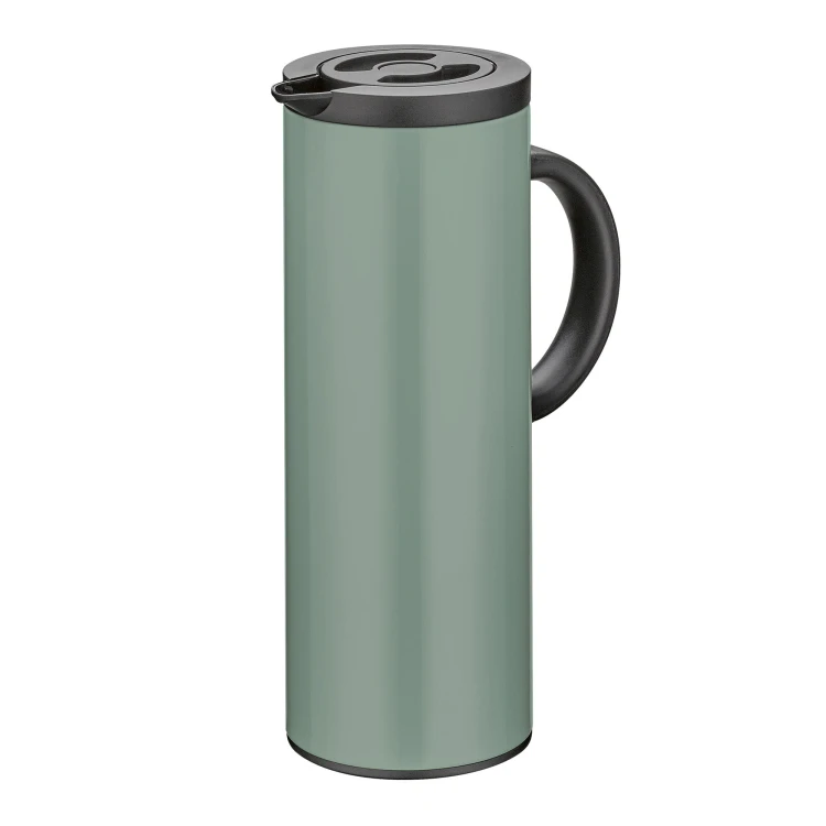 Dzbanek termiczny, 1,0 l, śred. 11 x 30 cm, stal nierdzewna/szklany wkład, miętowy