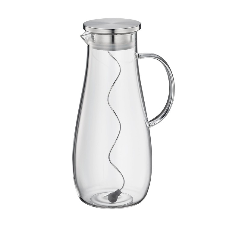 Szklany dzbanek na wodę, ze spiralą na owoce, 2,0 l