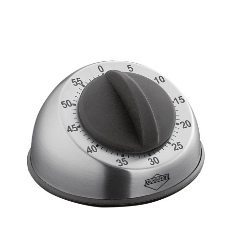 Timer mechaniczny, śred. 9,5x6 cm, srebrny