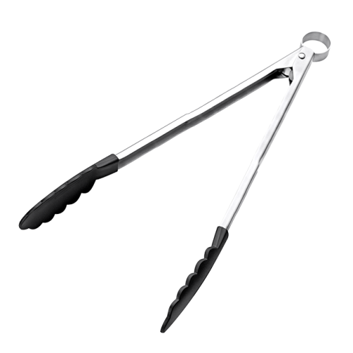 Szczypce do patelni z powłoką nieprzywierającą, stal nierdzewna/nylon, 30,5 cm