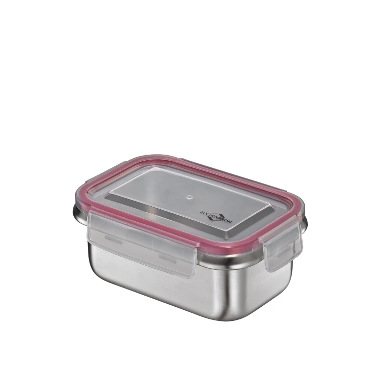 Pojemnik na lunch, 0,5 l, 10,5 x 15,5 x 6 cm, stal nierdzewna/tworzywo sztuczne