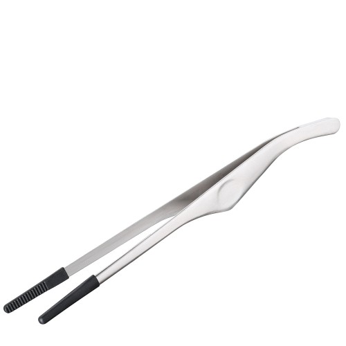 Szczypce z silikonowymi końcówkami, stal nierdzewna/silikon, 30 cm