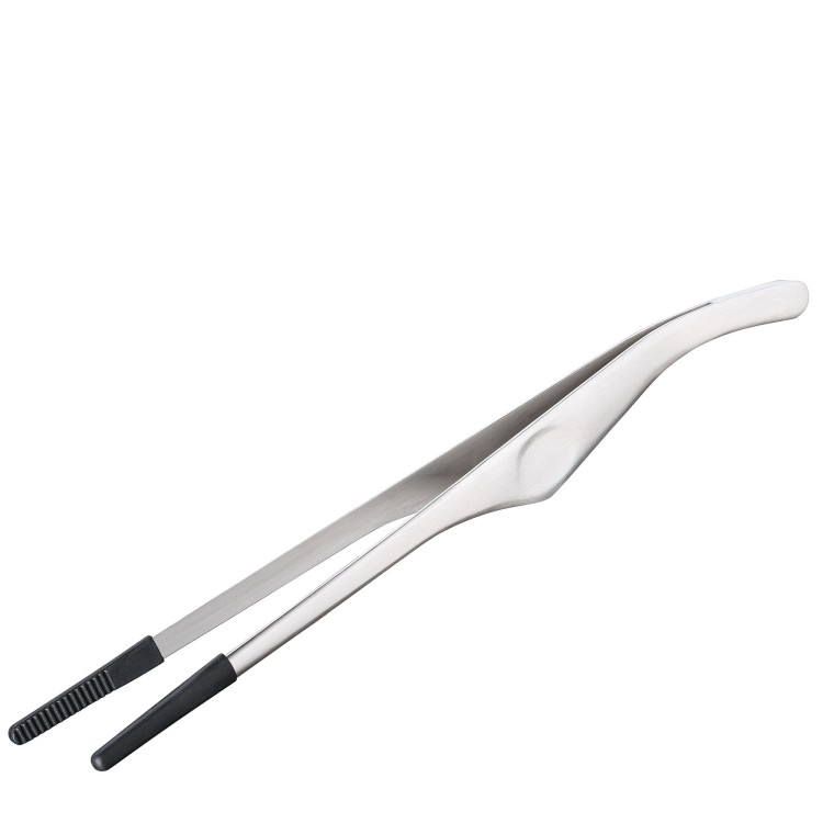 Szczypce z silikonowymi końcówkami, stal nierdzewna/silikon, 30 cm