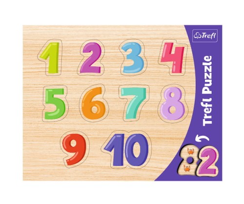 Puzzle ramkowe kształtowe Cyferki