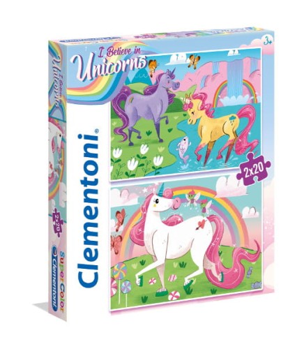 Puzzle 2x20el Unicorns brilliant