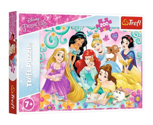 Puzzle 200el. Radosny świat księżniczek
