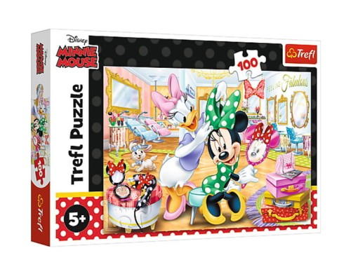 Puzzle 100 Minnie w salonie kosmetycznym