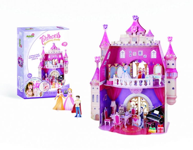 Puzzle 3d princess birthday party