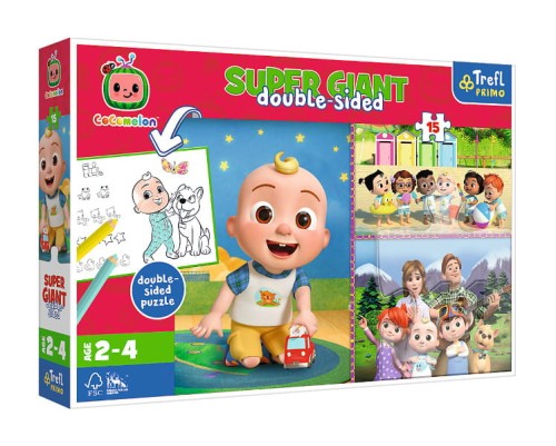 Puzzle 15 GIANT Cocomelon, Wesoł dzień przyjaciół