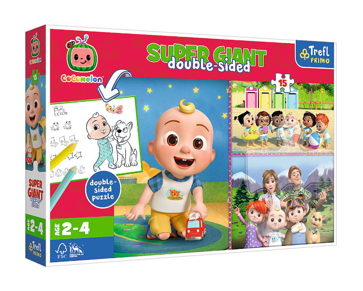 Puzzle 15 GIANT Cocomelon, Wesoł dzień przyjaciół