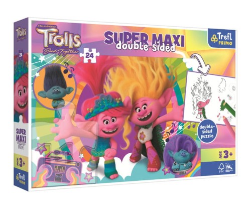 Puzzle 24 Super Maxi Wesoły dzień Trolli