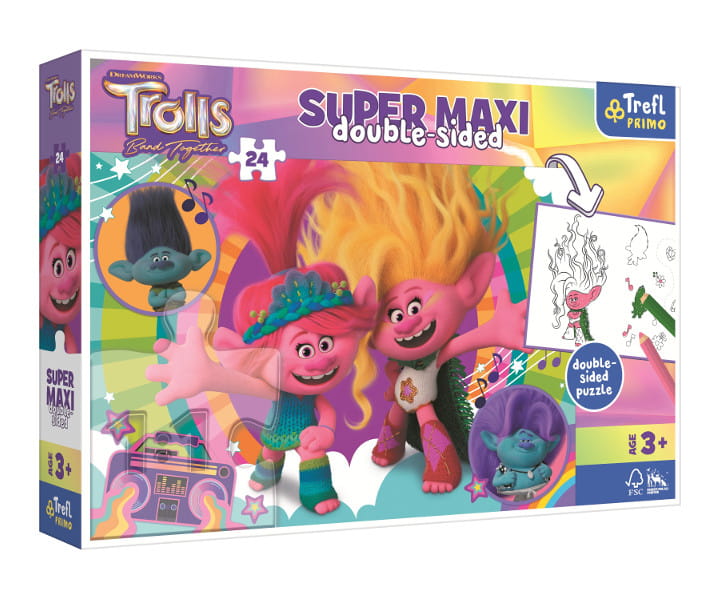 Puzzle 24 Super Maxi Wesoły dzień Trolli