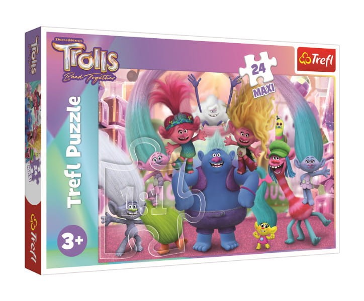 Puzzle 24 maxi W świecie Trolli