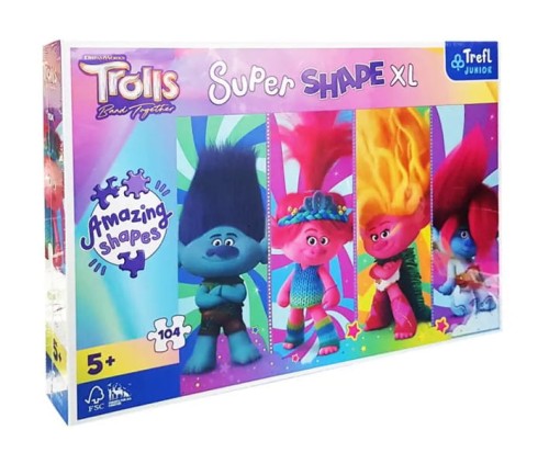 Puzzle 104 XL Super Shape Zabawy z Trollami