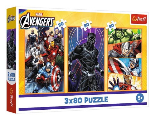 Puzzle 3x80 dni pełne akcji