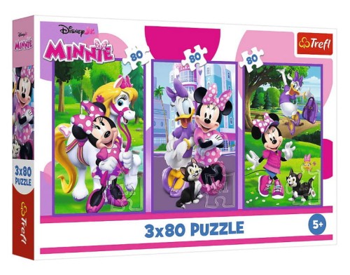 Puzzle 3x80 Minnie i przyjaciele