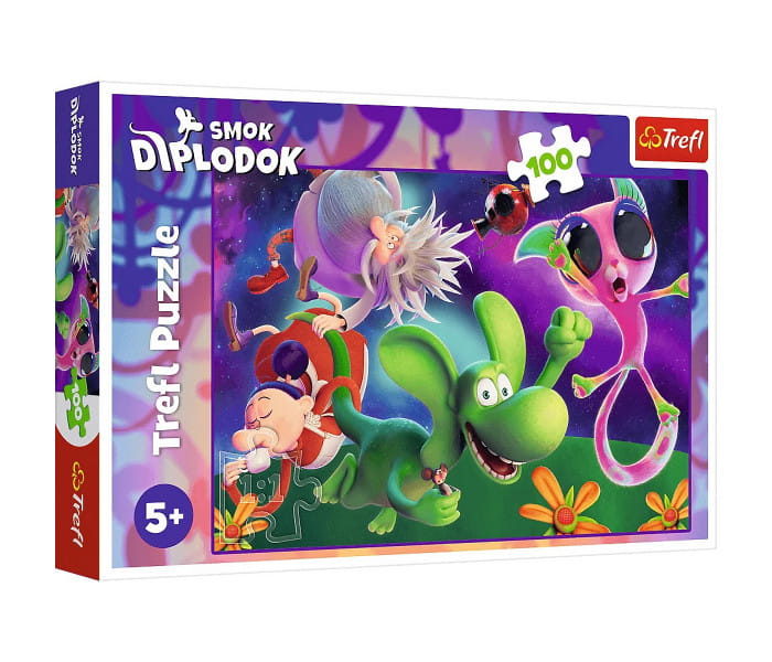 Puzzle 100 Smok Diplodok i przyjaciele