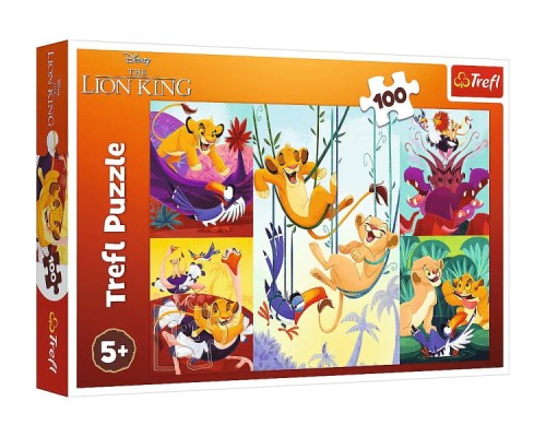 Puzzle 100 Dzielny Król Lew