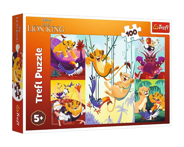 Puzzle 100 Dzielny Król Lew