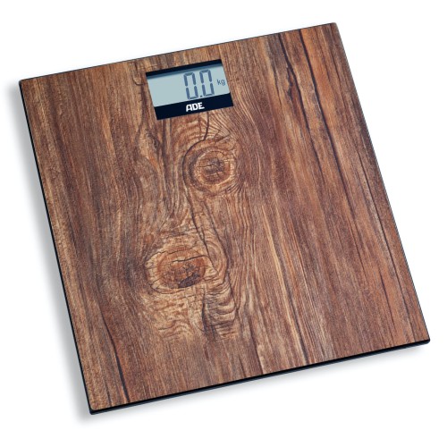 Waga łazienkowa, do 180 kg, 30 x 30 cm, drewniany wzór