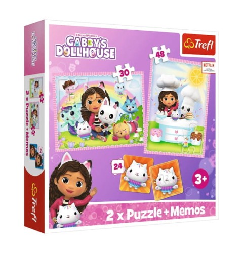 Puzzle 2w1 + memos Gabi z Kocim przyjacielem