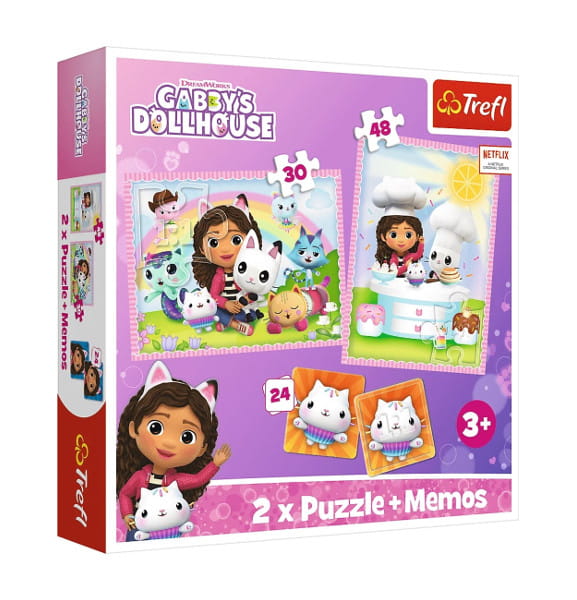 Puzzle 2w1 + memos Gabi z Kocim przyjacielem