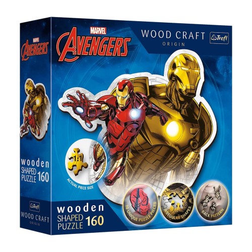 Puzzle drewniane 160el. Odważny Iron Man