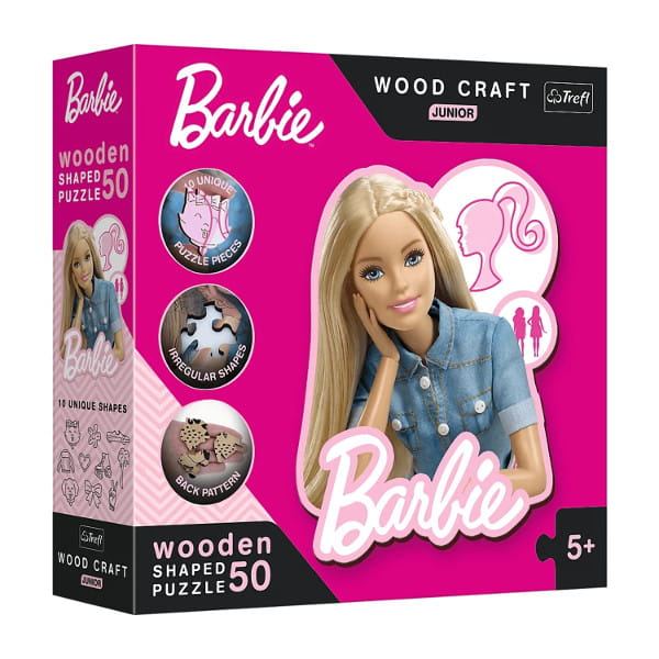 Puzzle drewniane 50el Piękna Barbie