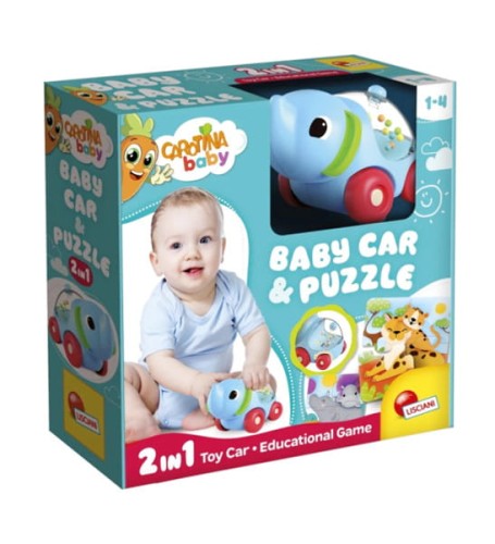 Carotina Baby słoń samochodzik i puzzle