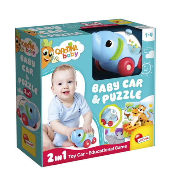 Carotina Baby słoń samochodzik i puzzle