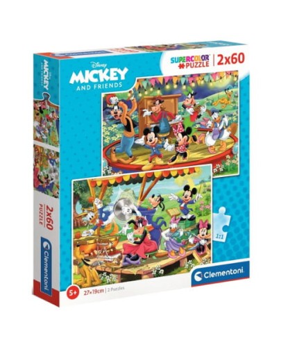 Puzzle 2x60 Mickey i przyjaciele