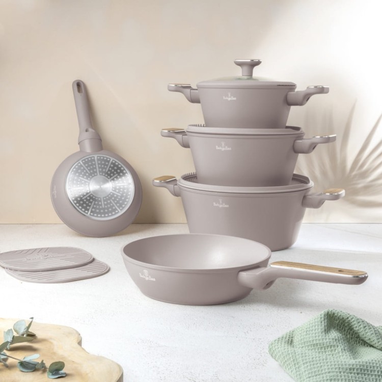 Zestaw garnków i patelni 10 el. BerlingerHaus BH-8343 Taupe Nordic