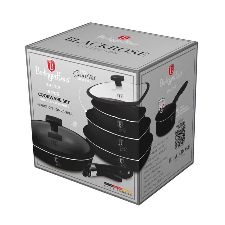 Zestaw garnków 9el. z odpinaną rączką BerlingerHaus  Monaco Collection BH-8258