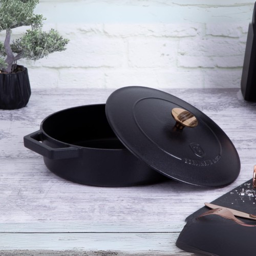 Garnek żeliwny 2,57L z pokrywką 24cm Berlinger Haus BH-6493