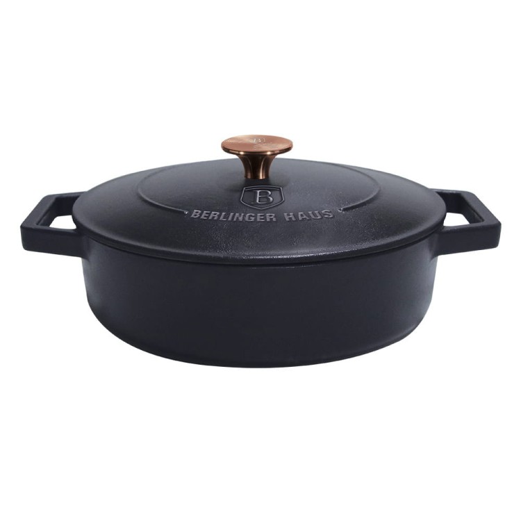 Garnek żeliwny 2,57L z pokrywką 24cm Berlinger Haus BH-6493
