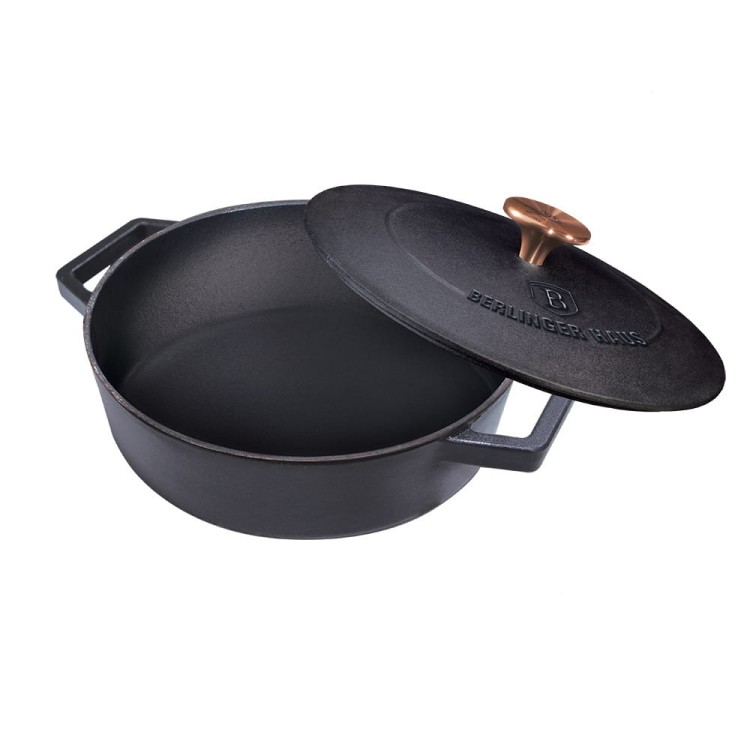 Garnek żeliwny 2,57L z pokrywką 24cm Berlinger Haus BH-6493