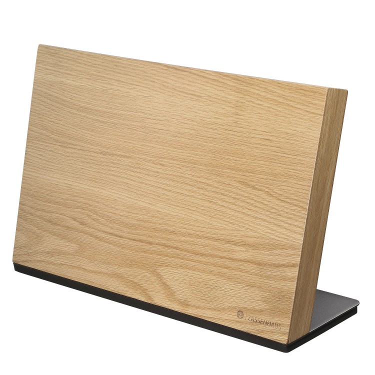 Blok na noże magnetyczny, na 8 noży, 36 x 12,5 x 23 cm, dąb