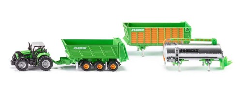 Siku Super traktor z przyczepą, naczepą i cysterną - Siku