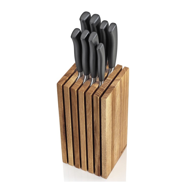 Blok na noże, drewno dębowe, 13 x 13 x 26 cm