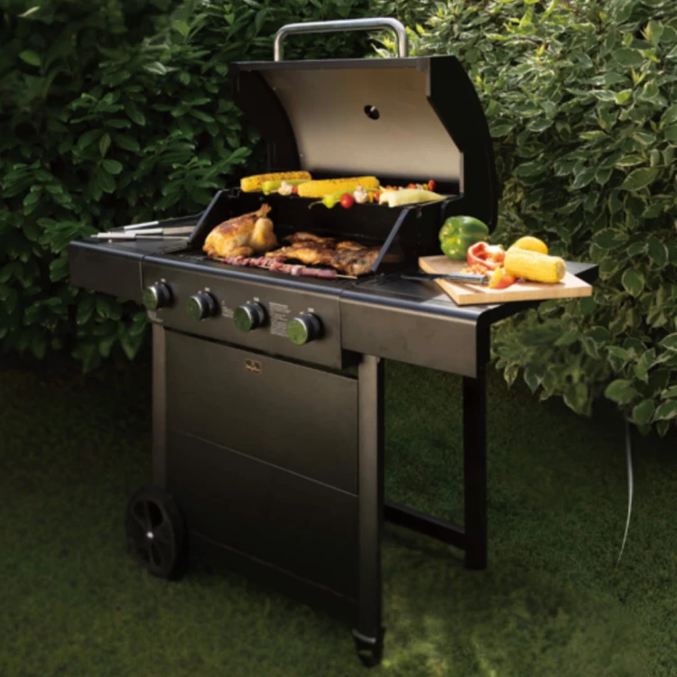 Grill gazowy ogrodowy XXL BerlingerHaus z rusztem żeliwnym BH-8605