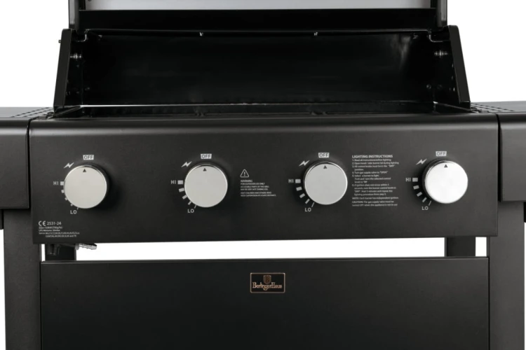 Grill gazowy ogrodowy XXL BerlingerHaus z rusztem żeliwnym BH-8605
