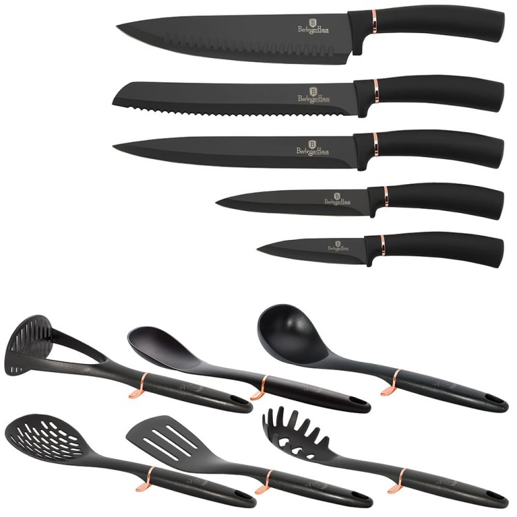 Zestaw noży i przyborów kuchennych BerlingerHaus BH-6254 Black Rose