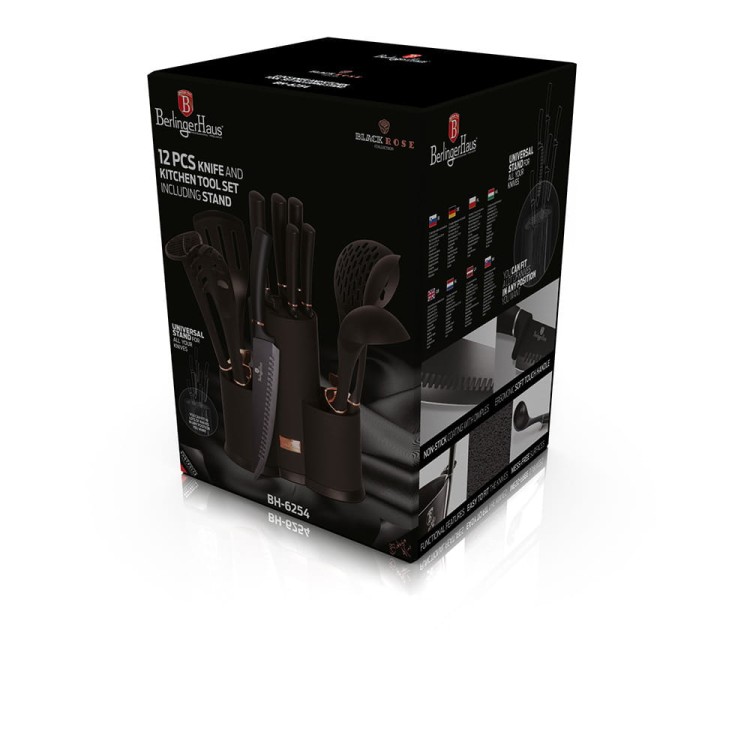 Zestaw noży i przyborów kuchennych BerlingerHaus BH-6254 Black Rose