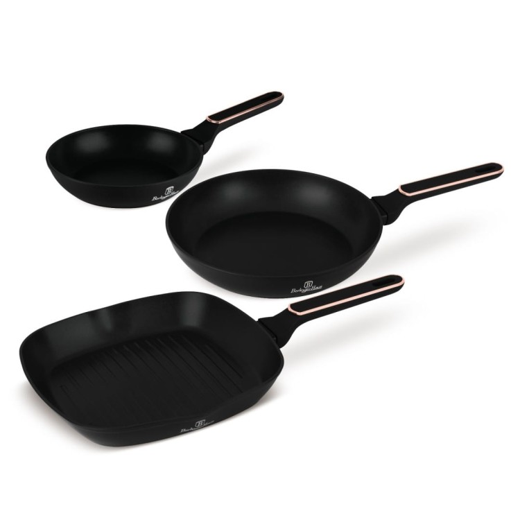 Zestaw 3 patelni BerlingerHaus BH- 8361| Black Rose Collection