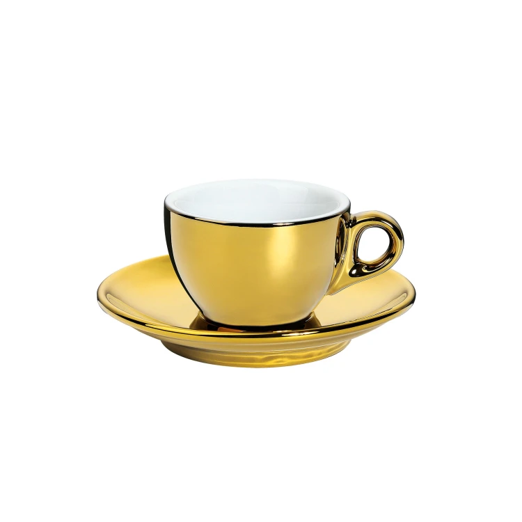 filiżanka do espresso, ze spodkiem, 0,05 l, złota