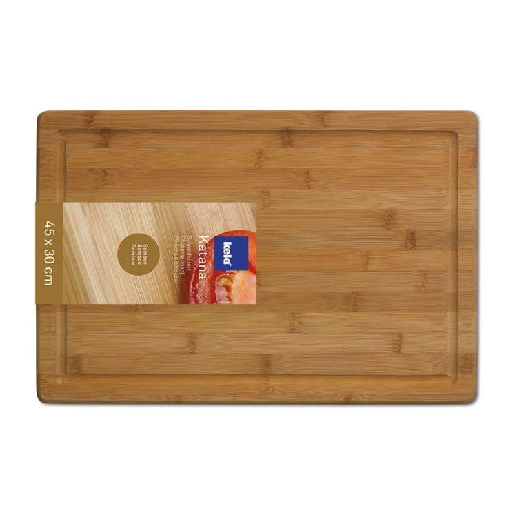 Deska do krojenia, bambus, 45,5x30,5 cm, ciemna