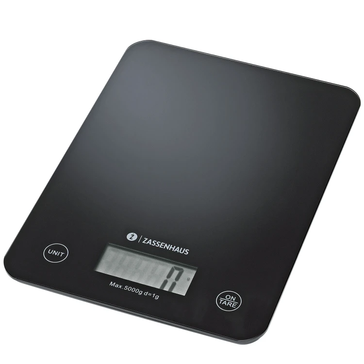 Wlektroniczna waga kuchenna, ładowana przez USB, 21,5 x 16 cm, czarna