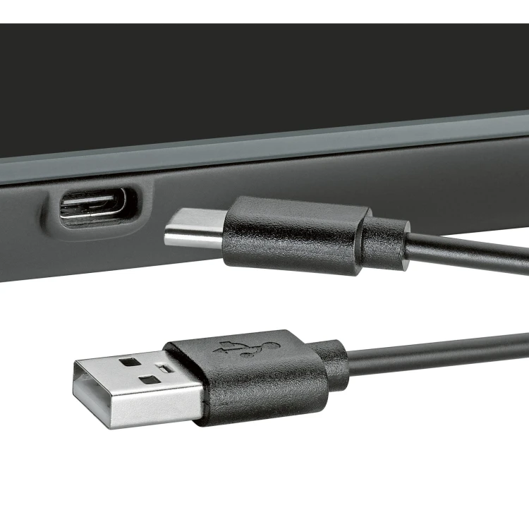 Wlektroniczna waga kuchenna, ładowana przez USB, 21,5 x 16 cm, czarna